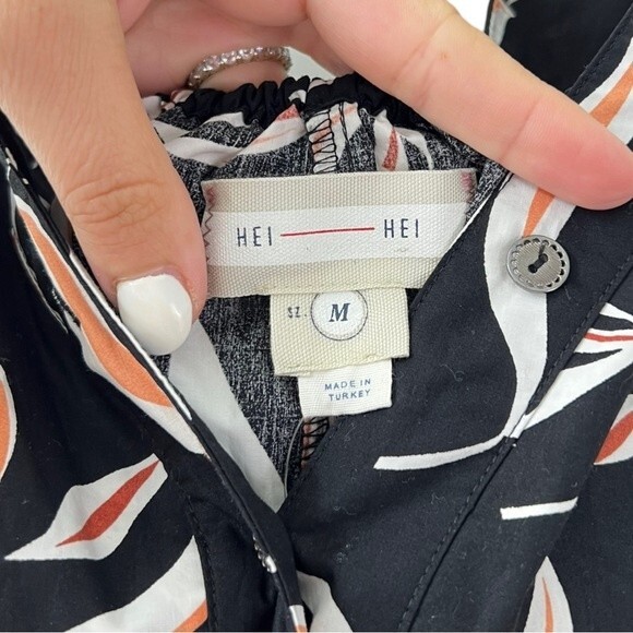 Anthropologie Hei Hei Palm Leaf Graphic Palma Romper Size Medium NWT - Picture 7 of 10